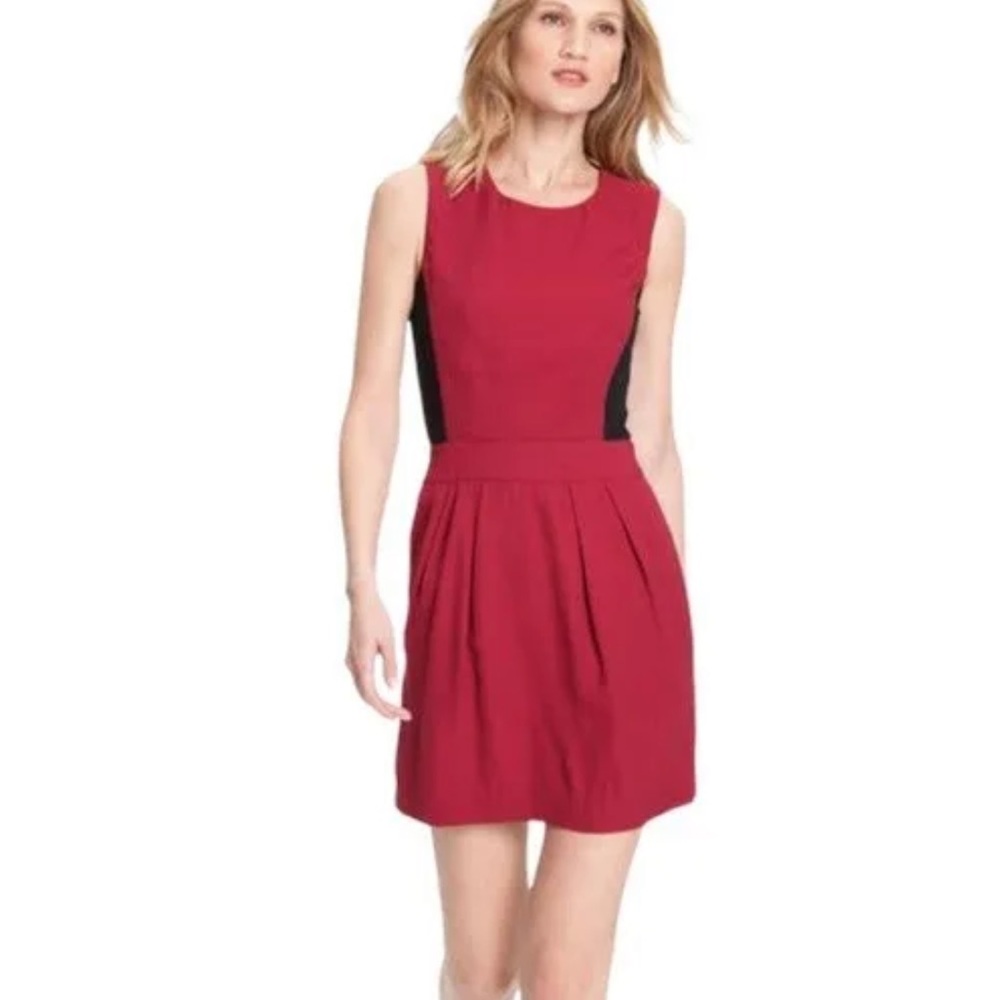 Theory Daura Tailor Color-Block Wool Sheath Dress… - image 1